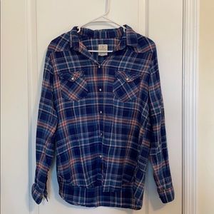 Vintage Boyfriend Plaid Shirt